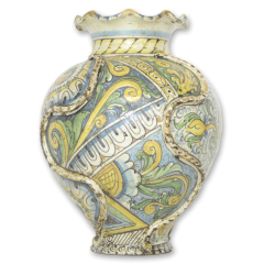 Vaso quattro decori smerlato