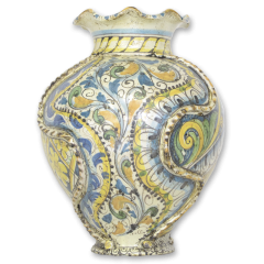 Vaso quattro decori smerlato